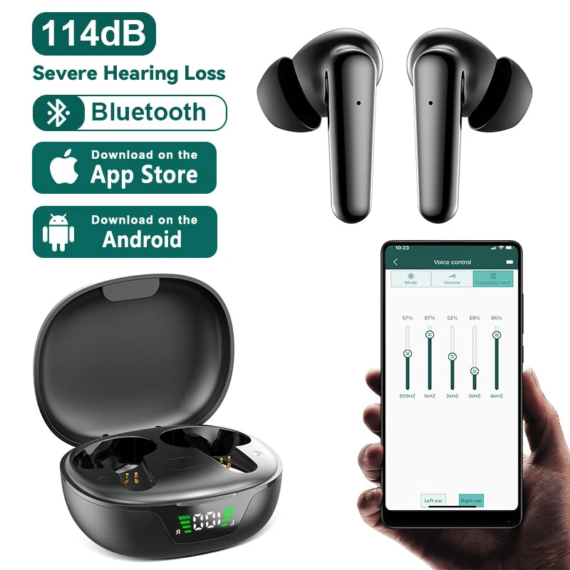 ClearSound Bluetooth hearing amplifier with smartphone app control
